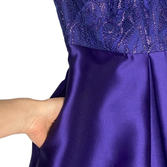 Lace Mikado Dress Womens 8 Purple Fairycore Prom Formal‎ Whimsigoth Quinceanera - Picture 6 of 14